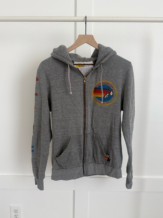 Aviator Nation Tops - Aviator Nation Gray Zip Up Hoodie